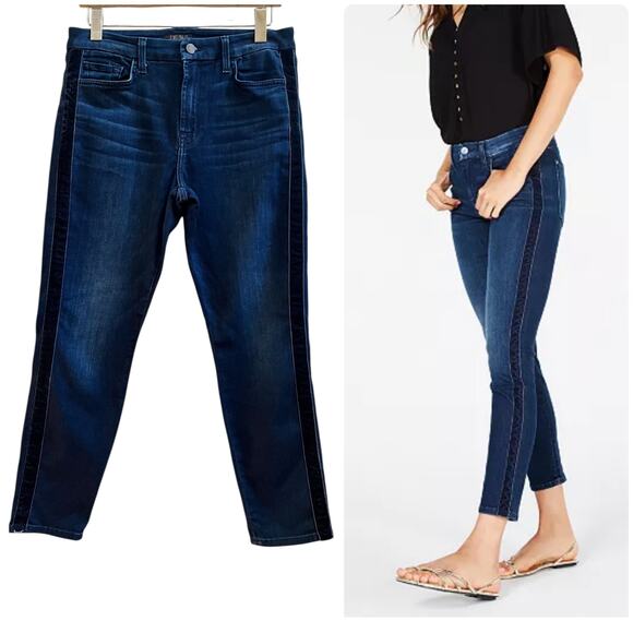 Jen7 by 7 For All Mankind Size 10 Tuxedo Ankle Skinny Jeans 25 Inch Inseam - Picture 1 of 14